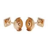 Hermes 18K Rose Gold Diamond Clou d'H Earrings Designer Jewellery Hermes