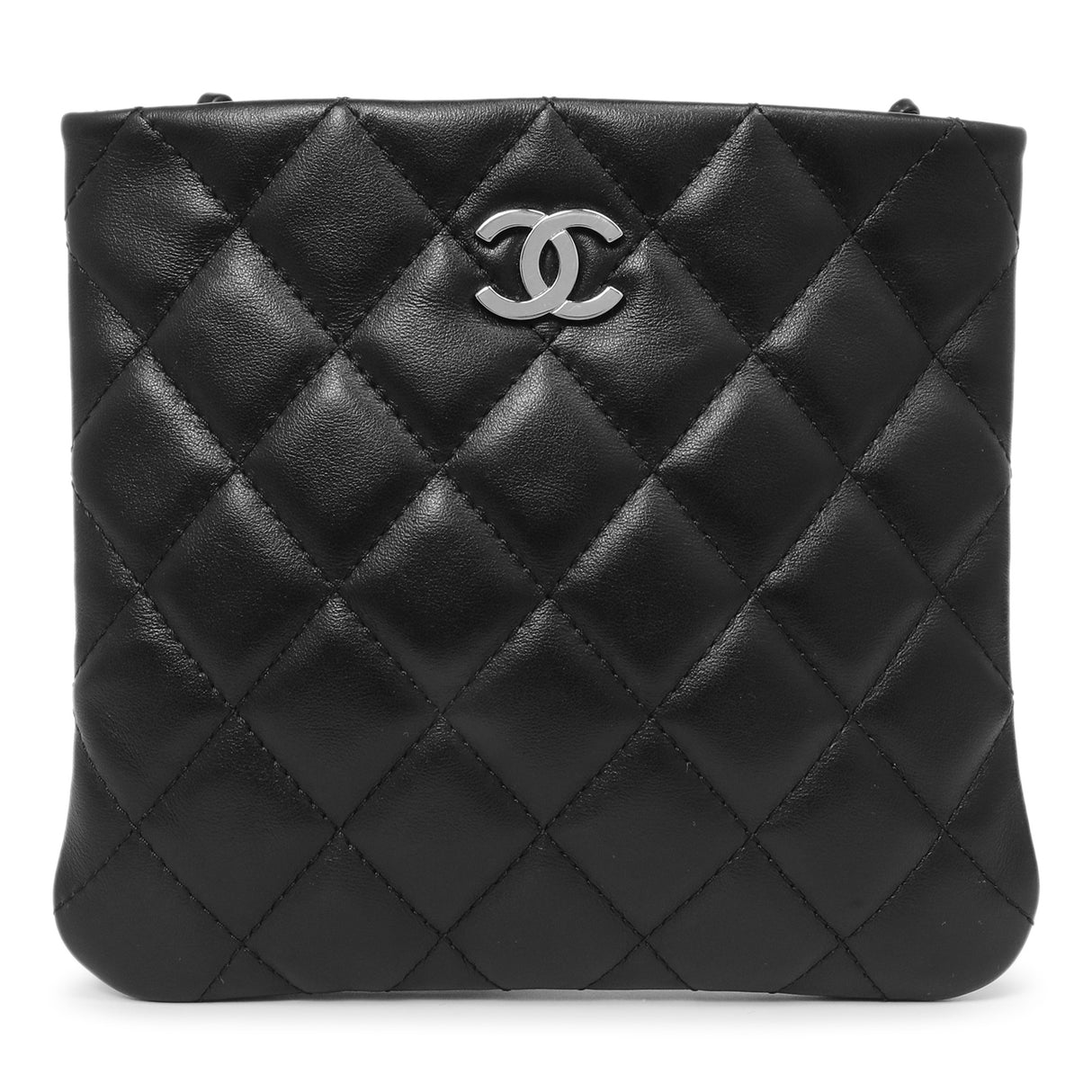 Chanel Black Quilted Calfskin Uniform Crossbody Bag