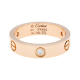 Cartier 18K Rose Gold 3 Diamond Classic Love Ring Designer Jewellery Cartier