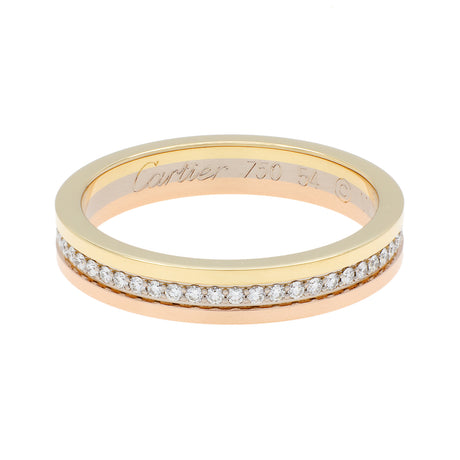 Cartier 18K White Yellow Rose Gold Diamond Vendome Louis Cartier Wedding Band Ring Designer Jewellery Cartier