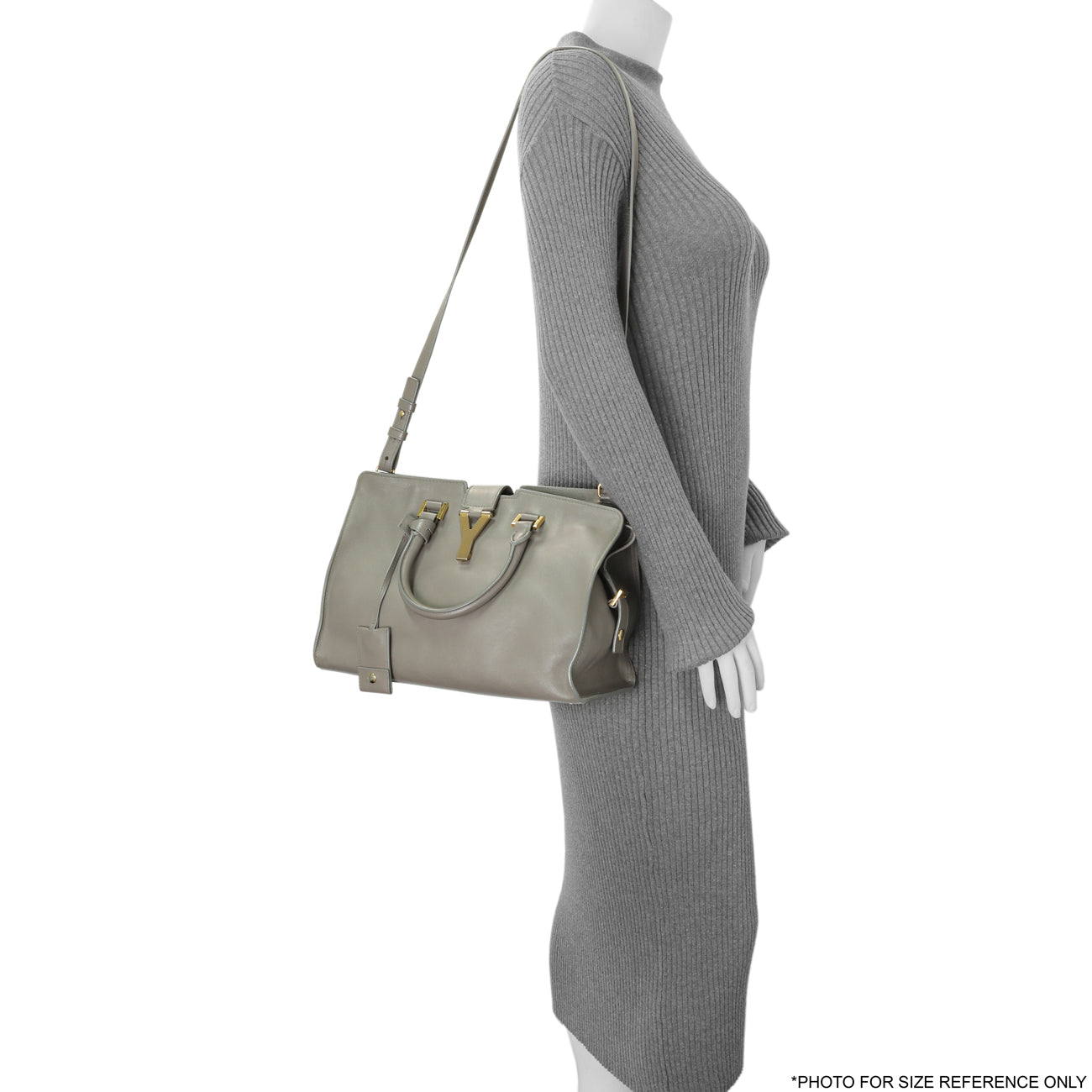 Saint Laurent スモールカバス グレー Saint Laurent Grey Calfskin Small Classic Y Cabas – Modaselle