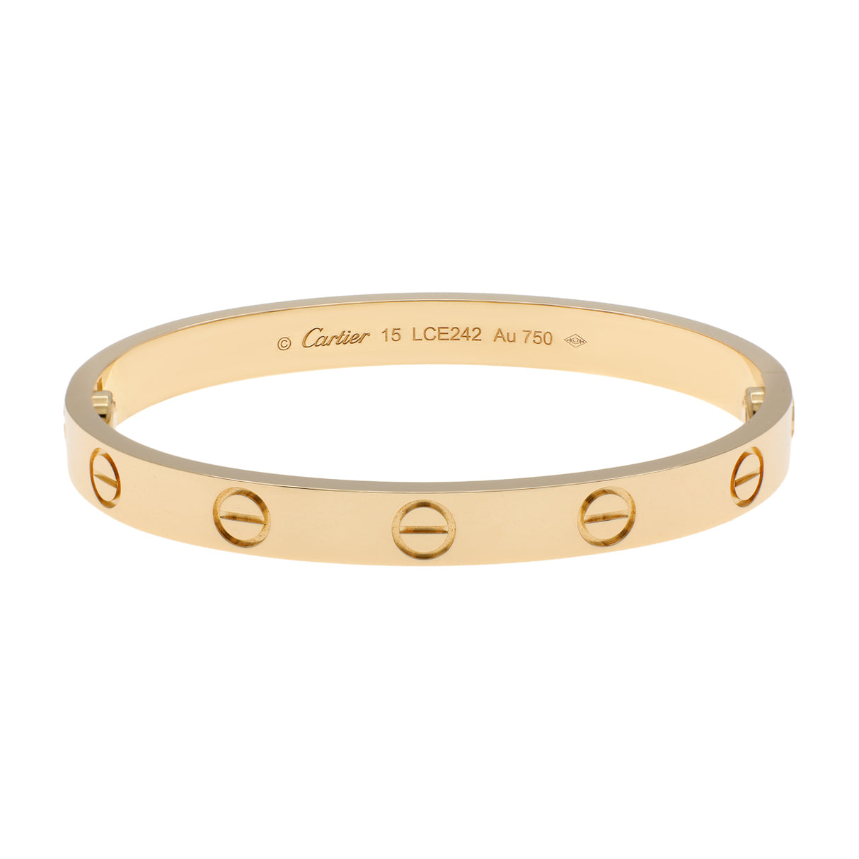 Cartier 18K Yellow Gold Classic Love Bracelet Designer Jewellery Cartier