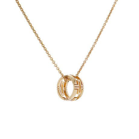 Bulgari 18K Yellow Gold Parentesi Pendant Necklace Designer Jewellery Bulgari