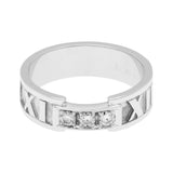 Tiffany & Co. 18K White Gold Diamond Atlas Ring Designer Jewellery Tiffany and Co