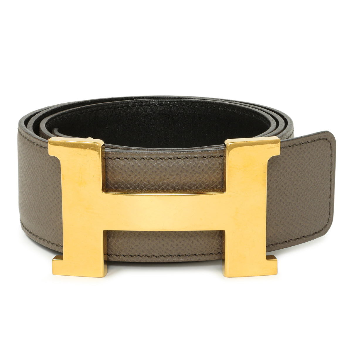 Hermes Etain Black Epsom Box Constance H 40mm Belt