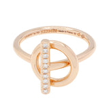 Hermes 18K Rose Gold Diamond Small Echappee Ring Designer Jewellery Hermes