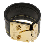 Louis Vuitton Black Suhali S Lock Bracelet