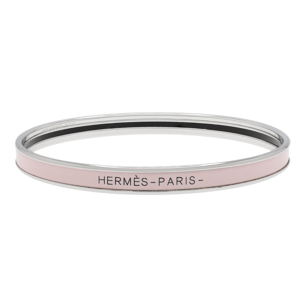 Hermes Rose Candeur Enamel Uni Bangle