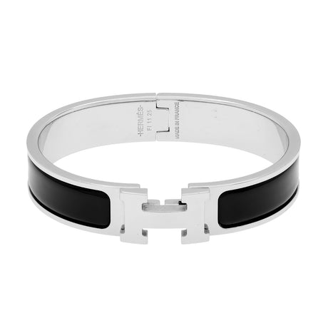 Hermes Black Enamel Clic H Bracelet Designer Jewellery Hermes