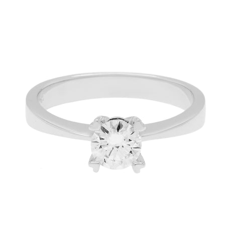 18K White Gold 0.50 Carat Diamond Solitaire Ring Fine Jewellery Modaselle