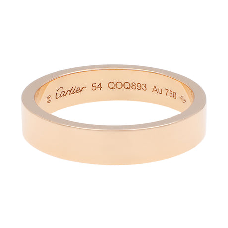 Cartier 18K Rose Gold C de Cartier Wedding Band Ring Designer Jewellery Cartier
