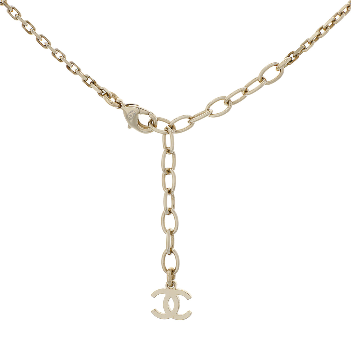 Chanel Crystal CC Pendant Necklace