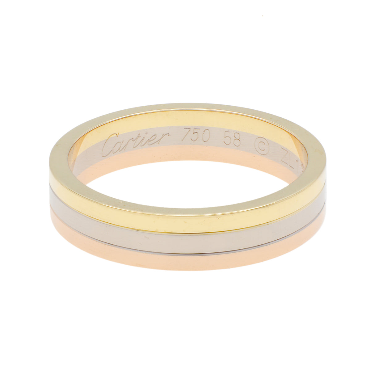 Cartier 18K White Yellow Rose Gold Vendome Louis Cartier Wedding Band Ring Designer Jewellery Cartier