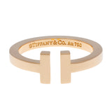 Tiffany & Co. 18K Rose Gold T Square Ring Designer Jewellery Tiffany and Co