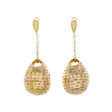 18K Rose Gold Puffed Teardrop Dangle Earrings Fine Jewellery Modaselle