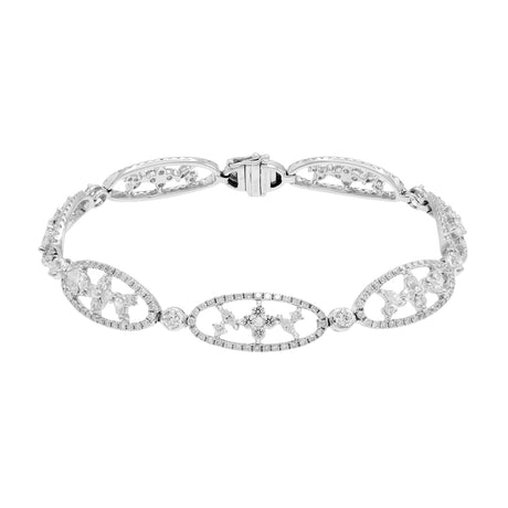 18K White Gold 2.80 Carat Diamond Bracelet Fine Jewellery Modaselle