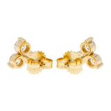 18K Yellow Gold 1.20 Carat Diamond Trefoil Cluster Earrings Fine Jewellery Modaselle