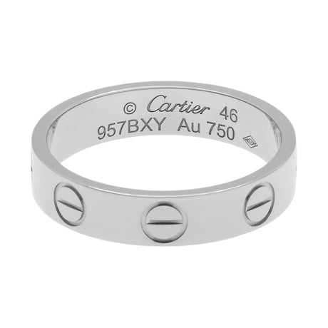Cartier 18K White Gold Love Wedding Band Ring Designer Jewellery Cartier