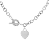 Tiffany & Co. Sterling Silver Heart Tag Toggle Necklace Designer Jewellery Tiffany and Co