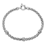 14K White Gold Rope Bracelet