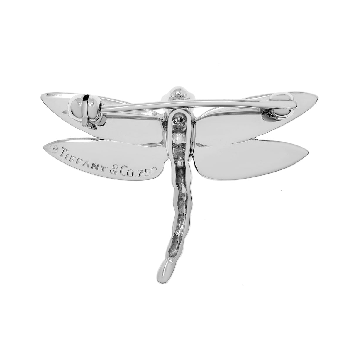 Tiffany & Co. 18K White Gold Diamond Dragonfly Brooch Accessories Tiffany and Co