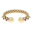 FOPE 18K Yellow Gold Flex'it Multi-Gemstone Open Bangle Fine Jewellery Modaselle