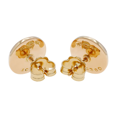 Georg Jensen 18K Yellow Gold Concave Disc Earrings Fine Jewellery Modaselle