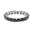 18K White Gold Black Diamond Eternity Band Fine Jewellery Modaselle