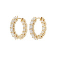 18K Yellow Gold 3.27 Carat Diamond Hoop Earrings Fine Jewellery Modaselle