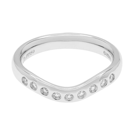 Tiffany & Co. Platinum Diamond Elsa Peretti Wedding Band Ring Designer Jewellery Tiffany and Co