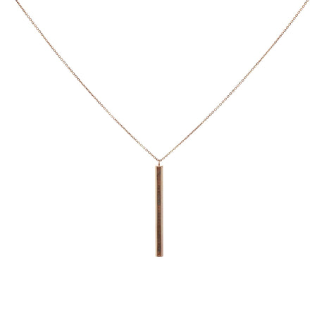 10K Rose Gold Octagon Bar Pendant Fine Jewellery Modaselle
