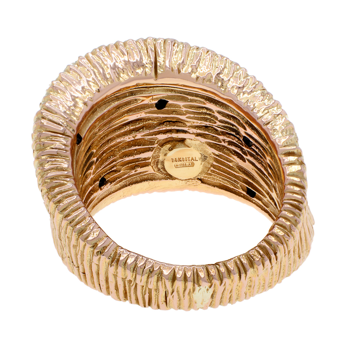 14K Yellow Gold Rippling Ring