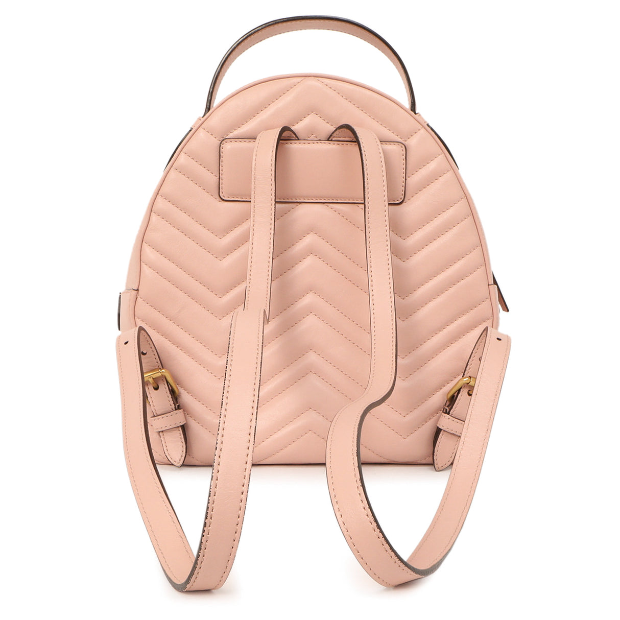 Gucci Perfect Pink Calfskin Matelasse GG Marmont Dome Backpack