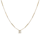 Chanel Crystal CC Pendant Necklace