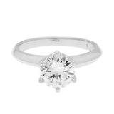 18K White Gold 1.06 Carat Diamond Coronet Solitaire Ring Fine Jewellery Modaselle