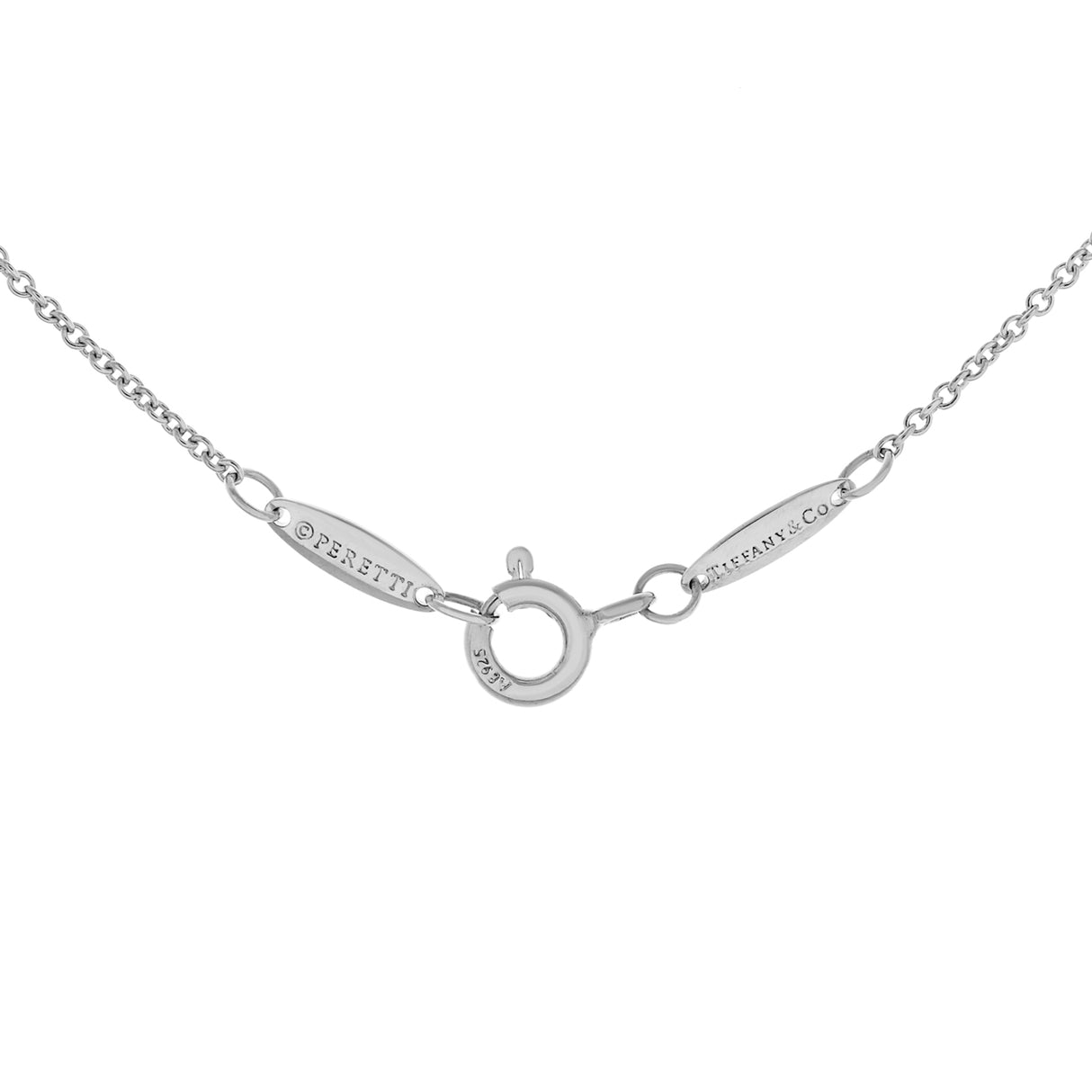 Tiffany & Co. Sterling Silver Diamonds by the Yard Single Diamond Pendant Designer Jewellery Tiffany and Co