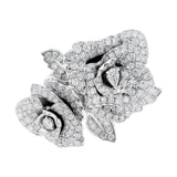 18K White Gold 4.02 Carat Diamond Rose Blossom Ring Fine Jewellery Modaselle