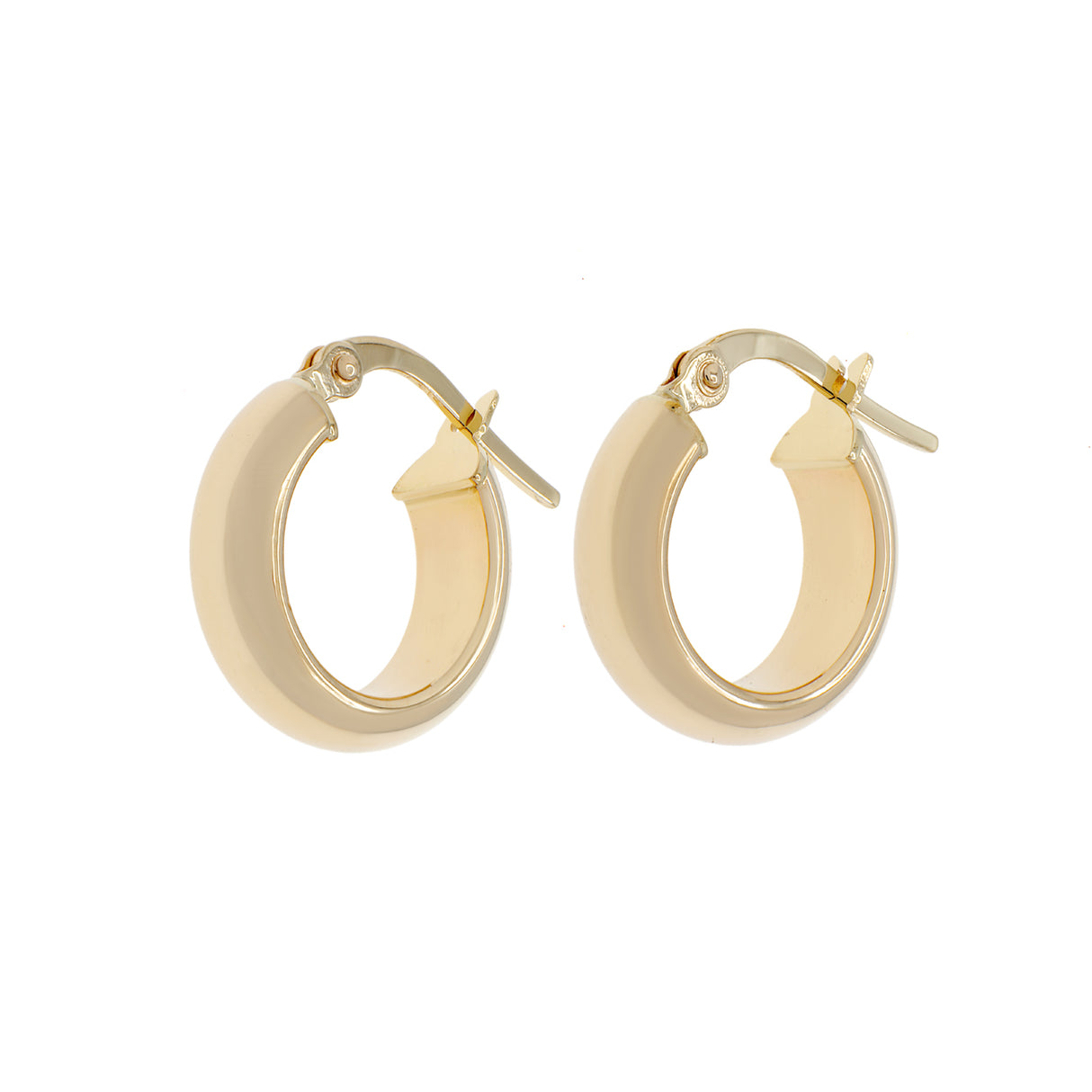 18K Yellow Gold Hoop Earrings Fine Jewellery Modaselle