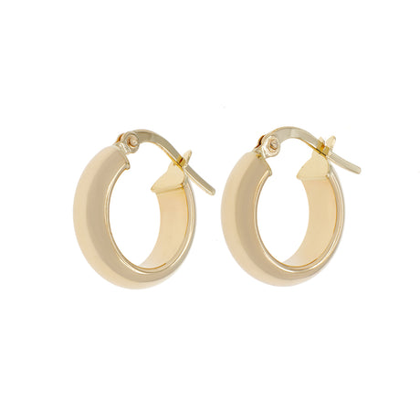 18K Yellow Gold Hoop Earrings Fine Jewellery Modaselle
