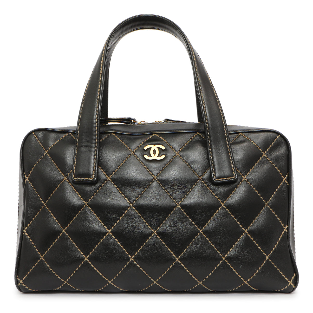 Chanel Black Calfskin Wild Stitch Top Handle – Modaselle