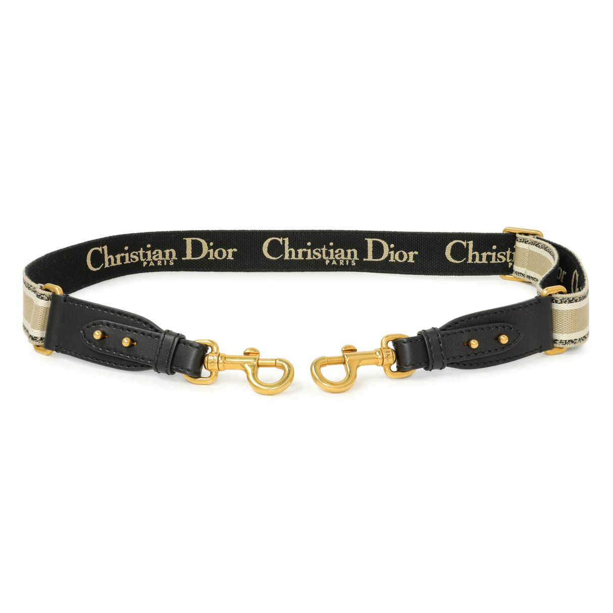 Christian Dior Canvas Embroidered Shoulder Strap