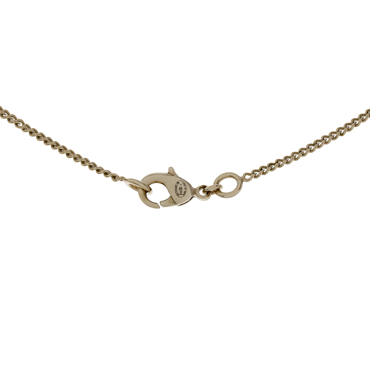 Chanel Pearl Crystal CC Pendant Necklace Necklaces Chanel