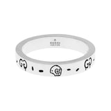 Gucci Sterling Silver GucciGhost Hamlet Skull Band Ring Designer Jewellery Gucci