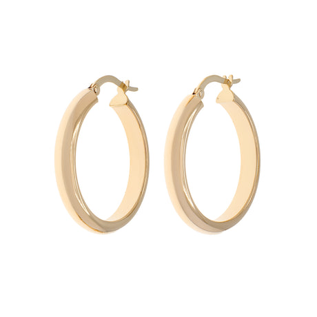 14K Yellow Gold Hoop Earrings Fine Jewellery Modaselle