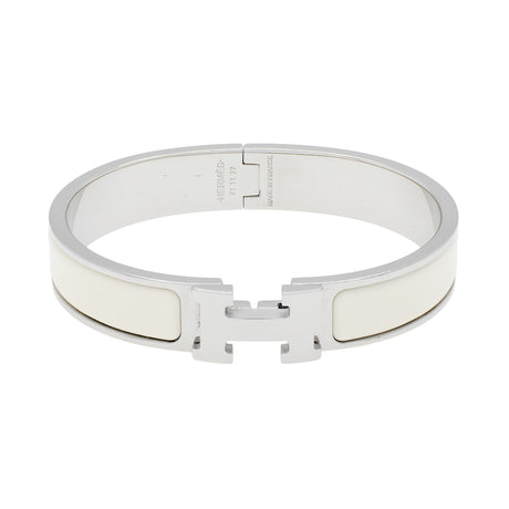 Hermes White Clic H Bracelet Designer Jewellery Hermes