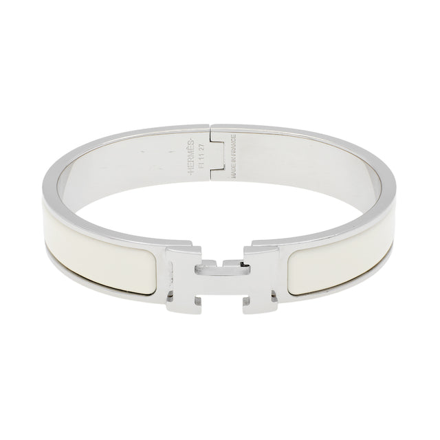Hermes White Clic H Bracelet Designer Jewellery Hermes