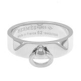 Hermes Sterling Silver Collier De Chien Ring