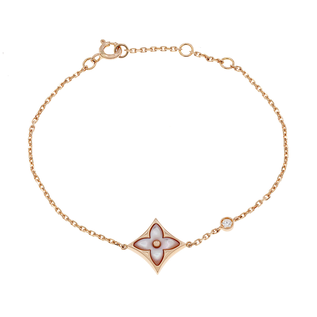 Louis Vuitton 18K Pink Gold Diamond Mother of Pearl Color Blossom BB Star Bracelet Designer Jewellery Louis Vuitton