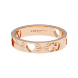 Gucci 18K Rose Gold Icon Heart Band Ring Designer Jewellery Gucci