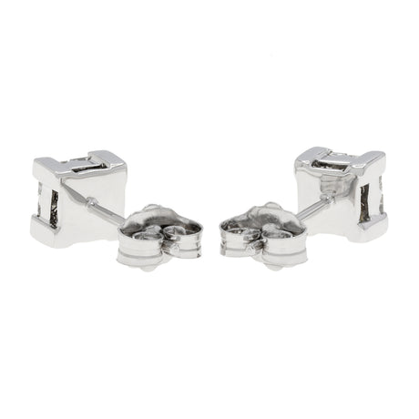 14K White Gold 0.56 Carat Princess Cut Diamond Stud Earrings Fine Jewellery Modaselle